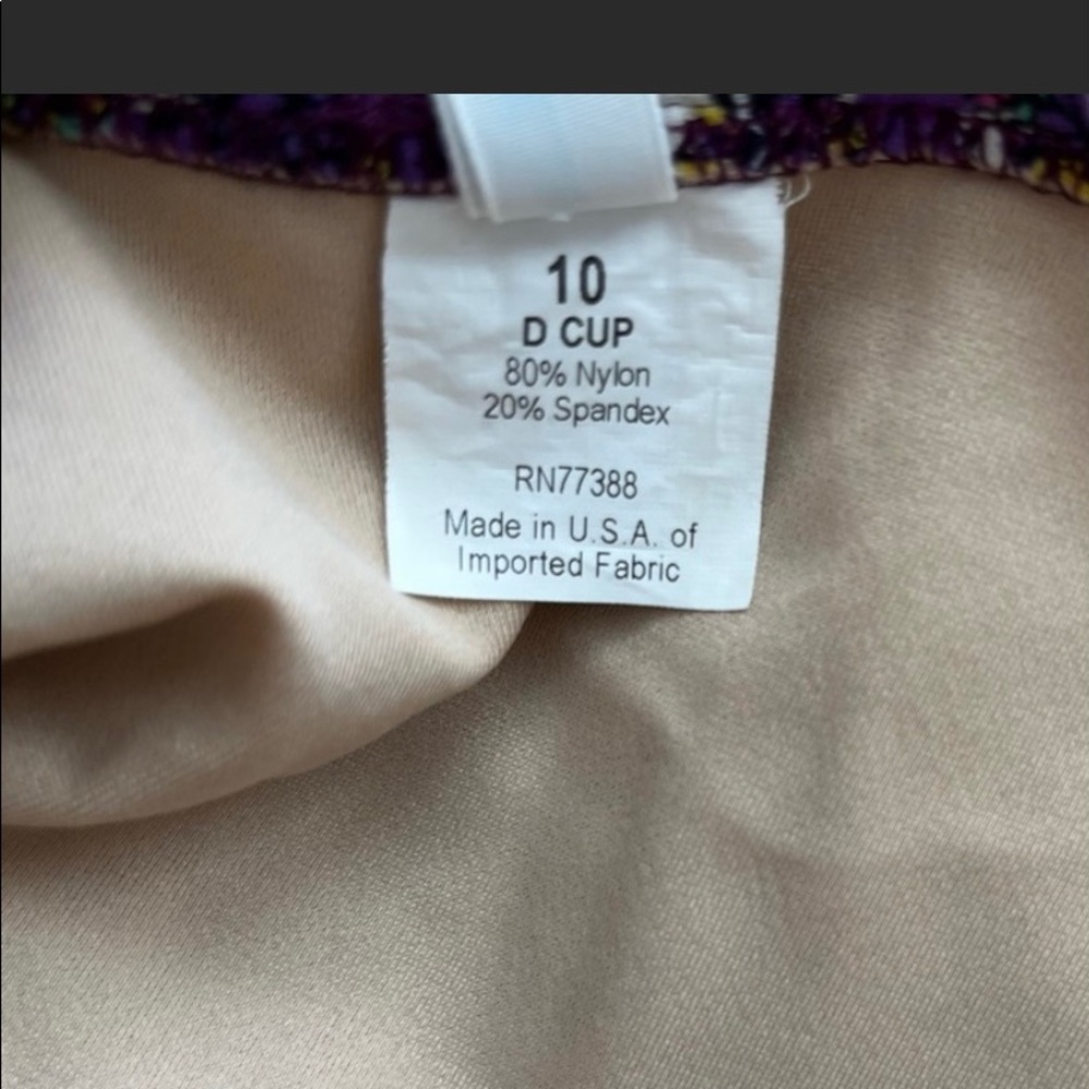 J Crew Antique Paisley Ruched Bandeau Convertible Swimsuit new without tags - Picture 4 of 5